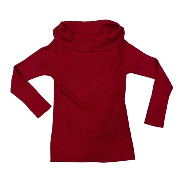 Torrid women's shirt 2x red rib knit off the shoulder long sleeve top - Picture 3 of 9
